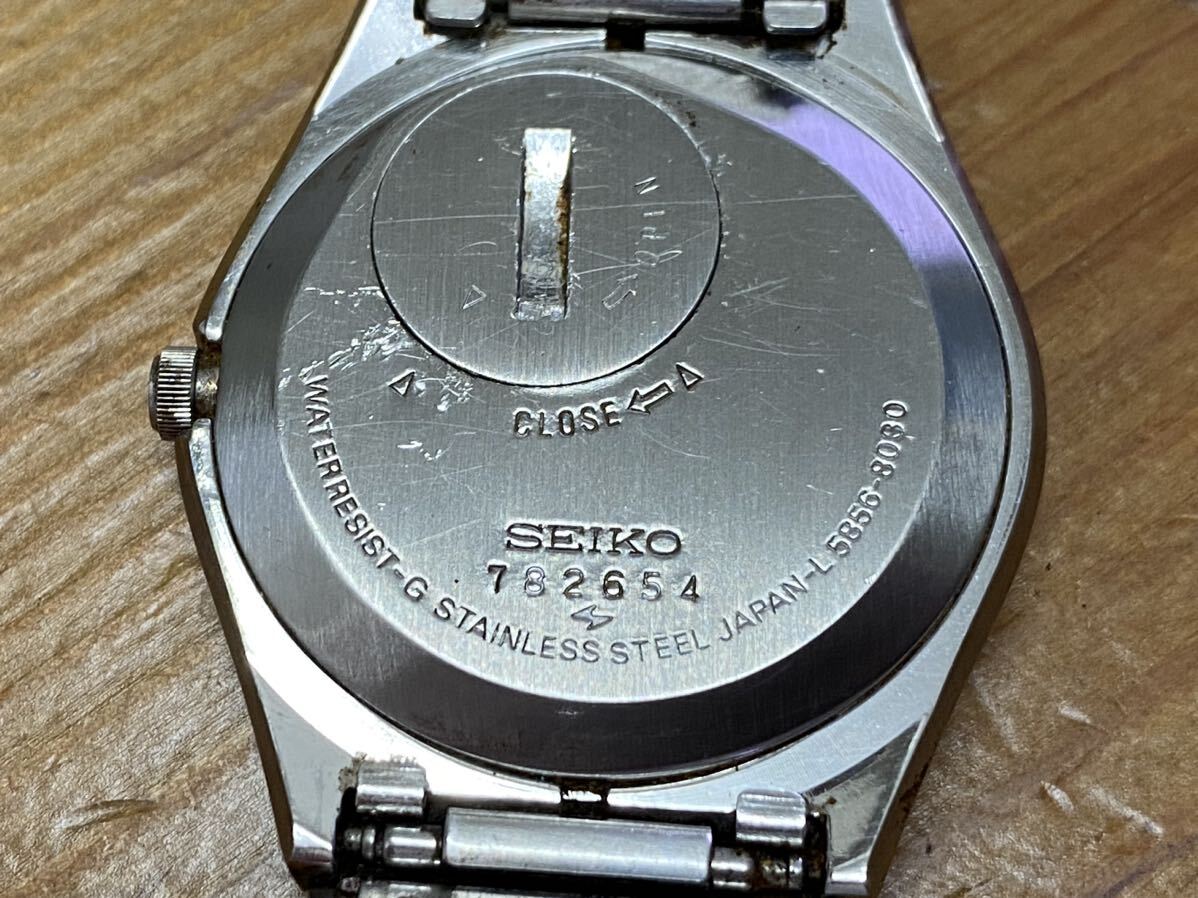 【A-8】KING SEIKO キング セイコー 5856-8030 デイデイト SS QZ クオーツ メンズ 腕時計 の画像6