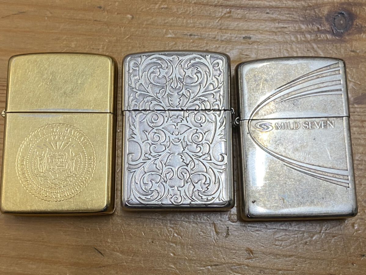 【A-34】未使用品あり ZIPPO ジッポー 4点 おまとめ 日本ダービー マイルドセブン の画像3