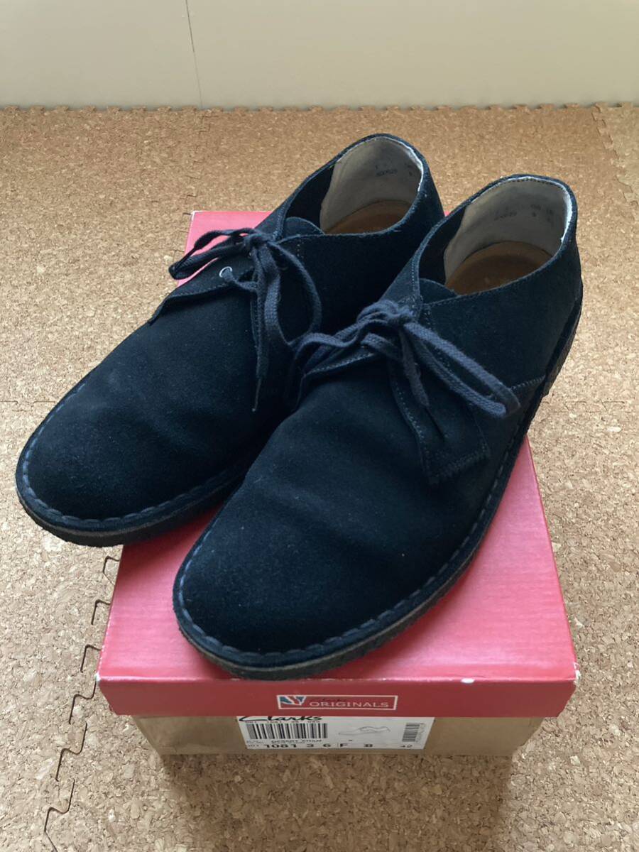 Clarks Originals Clarks UK42 Desert Khan десерт машина n чёрный p черный black SUEDE замша подошва. бойцовая рыбка есть нет 