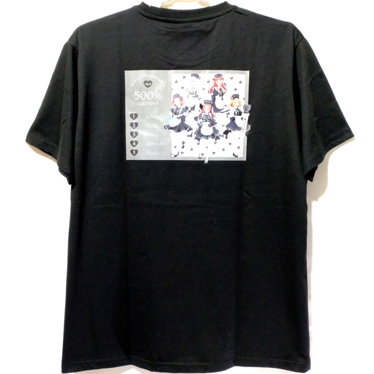 特価/未使用【サイズ=LL(XL)】五等分の花嫁/メンズ/半袖/Tシャツ/胸囲=104～112cm/black_画像1