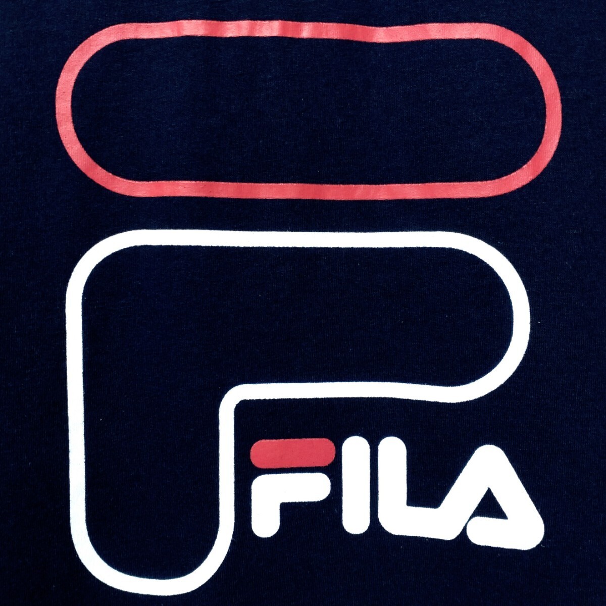 特価/未使用【サイズ=M】FILA/フィラ/Fプリント/メンズ/長袖/Tシャツ/胸囲=88～96cm/navy_画像2