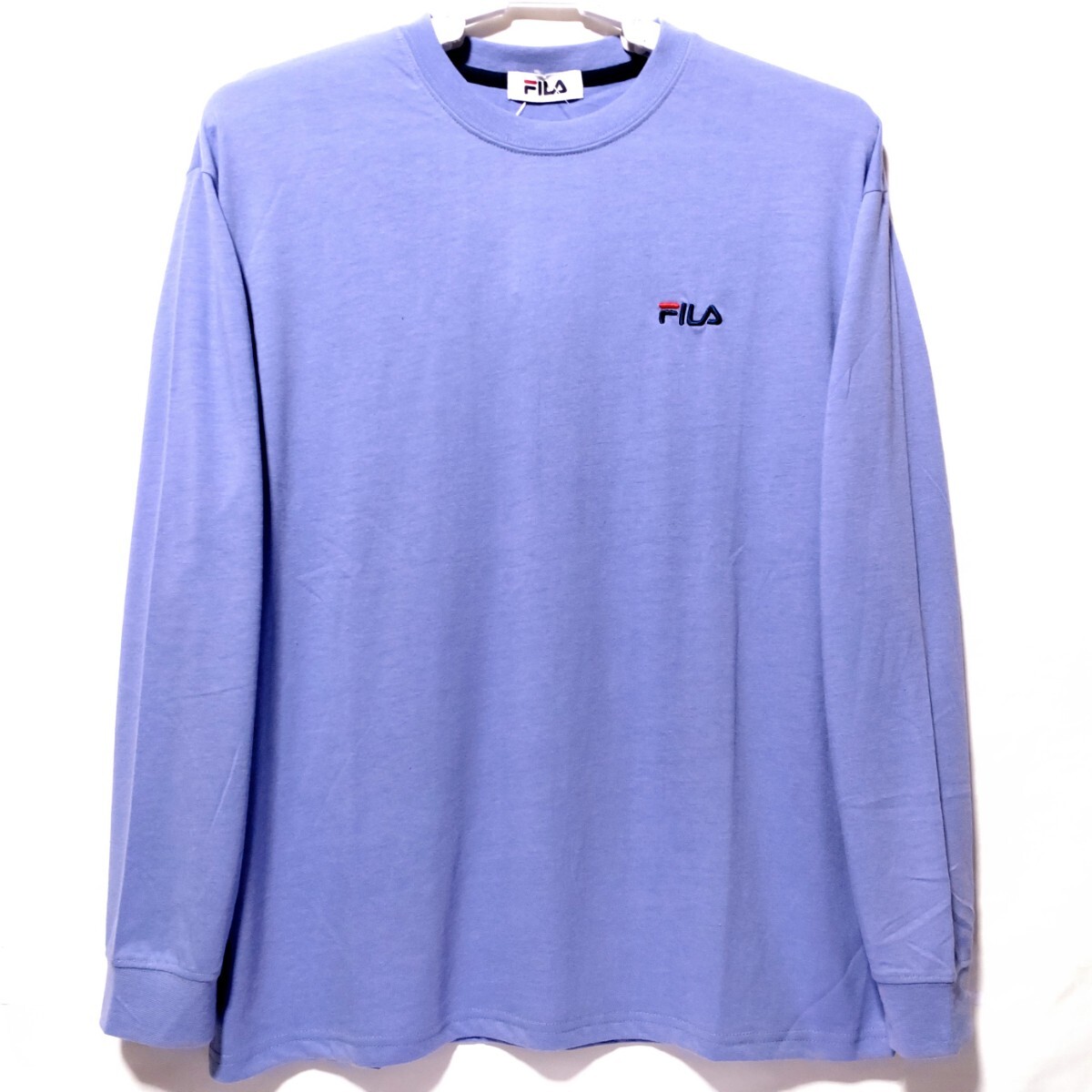 特価/未使用【サイズ=LL(XL)】FILA/フィラ/バックプリント/メンズ/長袖/Tシャツ/胸囲=104～112cm/lilacの画像3