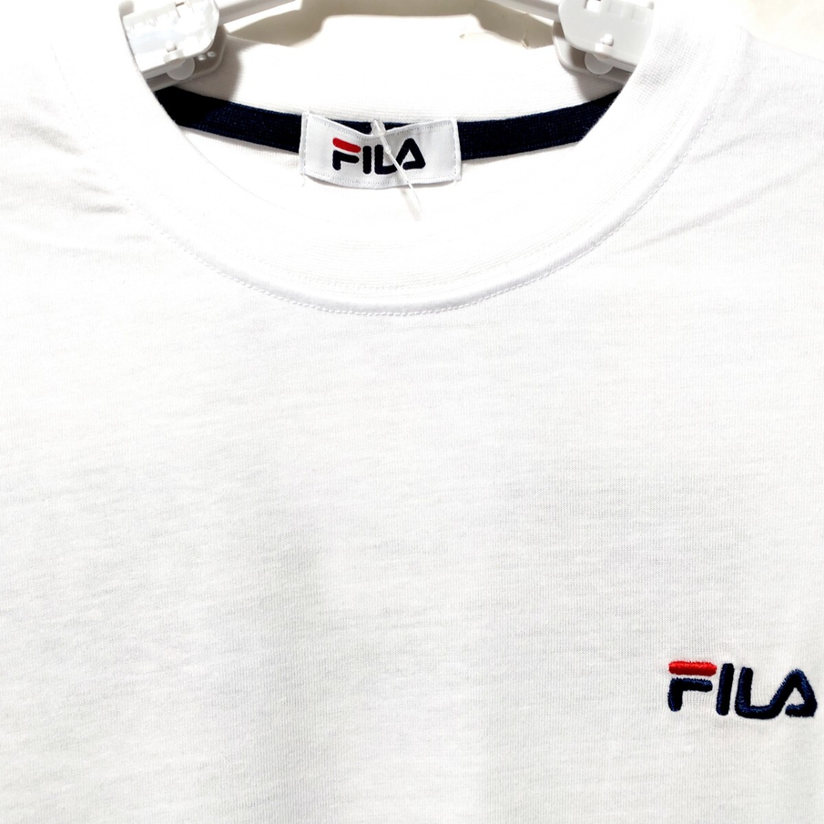 特価/未使用【サイズ=LL(XL)】FILA/フィラ/バックプリント/メンズ/長袖/Tシャツ/胸囲=104～112cm/white_画像4