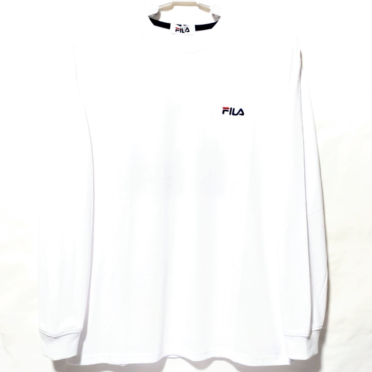 特価/未使用【サイズ=M】FILA/フィラ/バックプリント/メンズ/長袖/Tシャツ/胸囲=88～96cm/white②_画像3