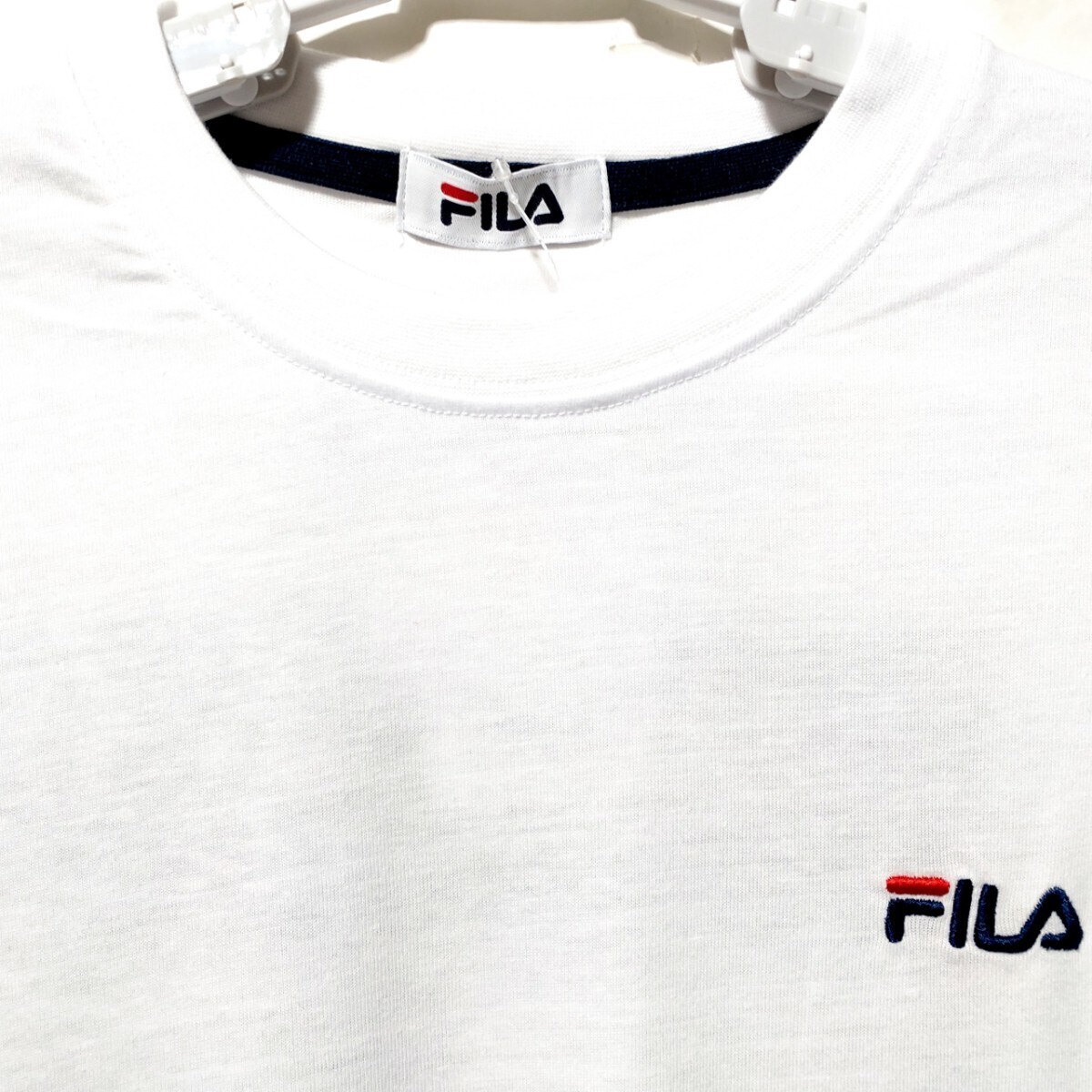 特価/未使用【サイズ=M】FILA/フィラ/バックプリント/メンズ/長袖/Tシャツ/胸囲=88～96cm/white②_画像4