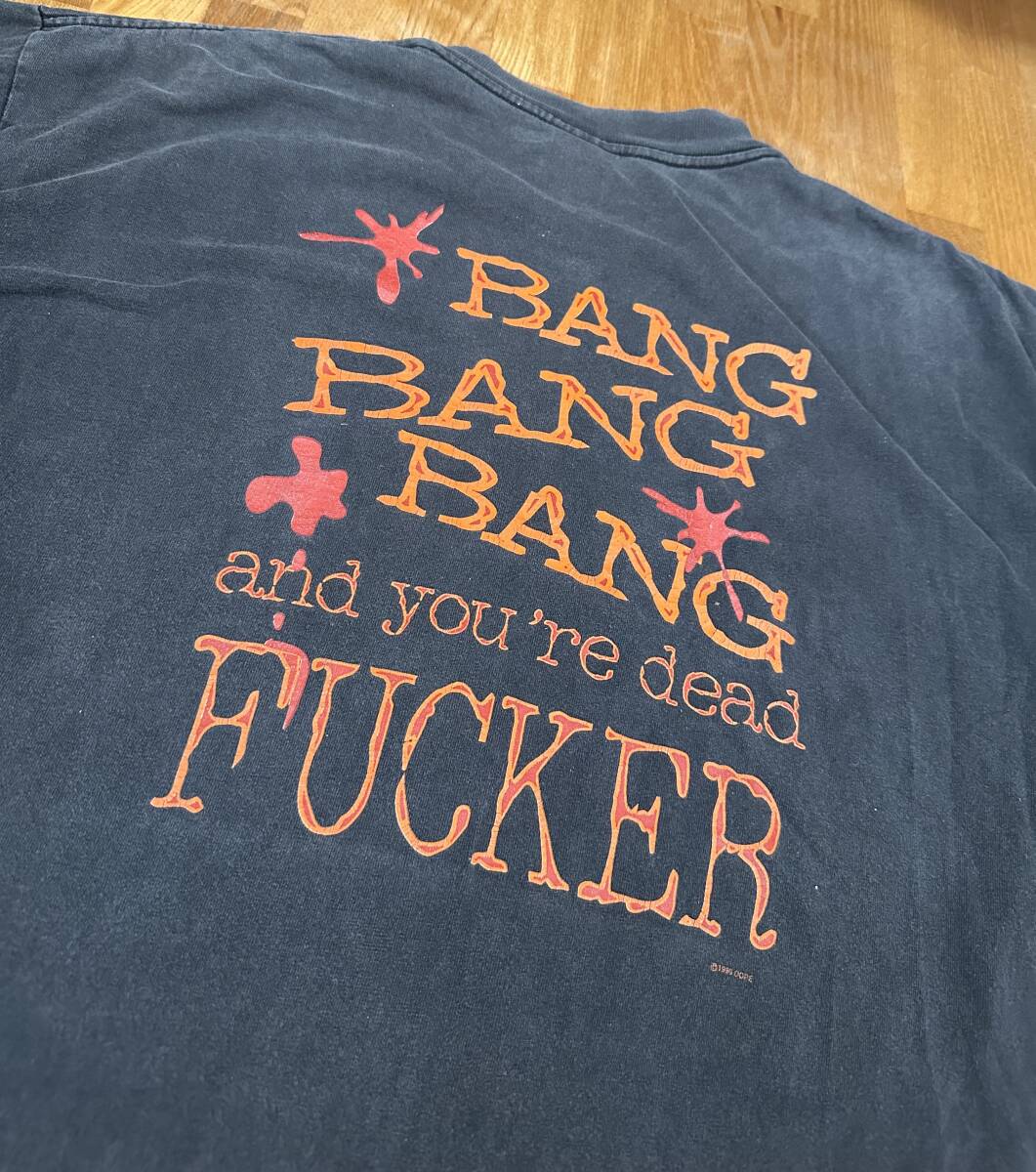 1999 dope "bang bang bang and you're dead FUCKER" USA製 Tシャツ ヴィンテージ オリジナル 古着_画像4