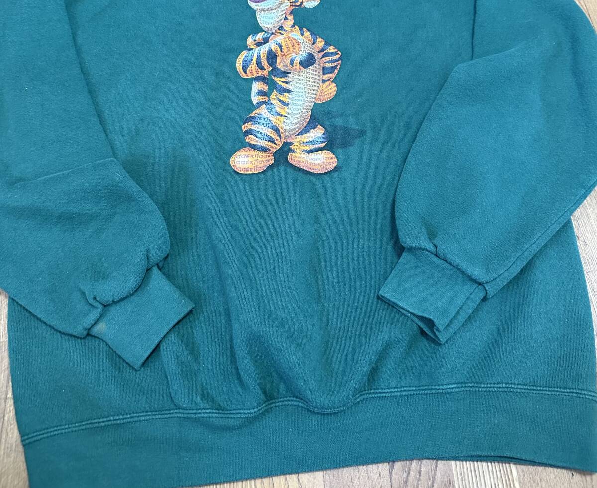 90s USA古着 vintage Disney スウェット トレーナー ティガー プリント メンズ M_画像4