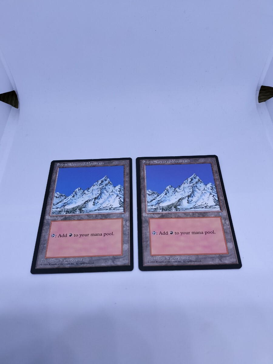 MTG　【EN】《冠雪の山/Snow-Covered Mountain》[ICE] 土地２枚セット_画像1