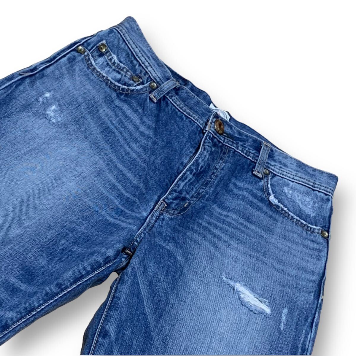 RODEO CROWNS ロデオクラウンズ ワイドデニム ダメージ加工 M RODEO CROWNS ロデオクラウンズ ワイドデニム ダメージ加工 M
