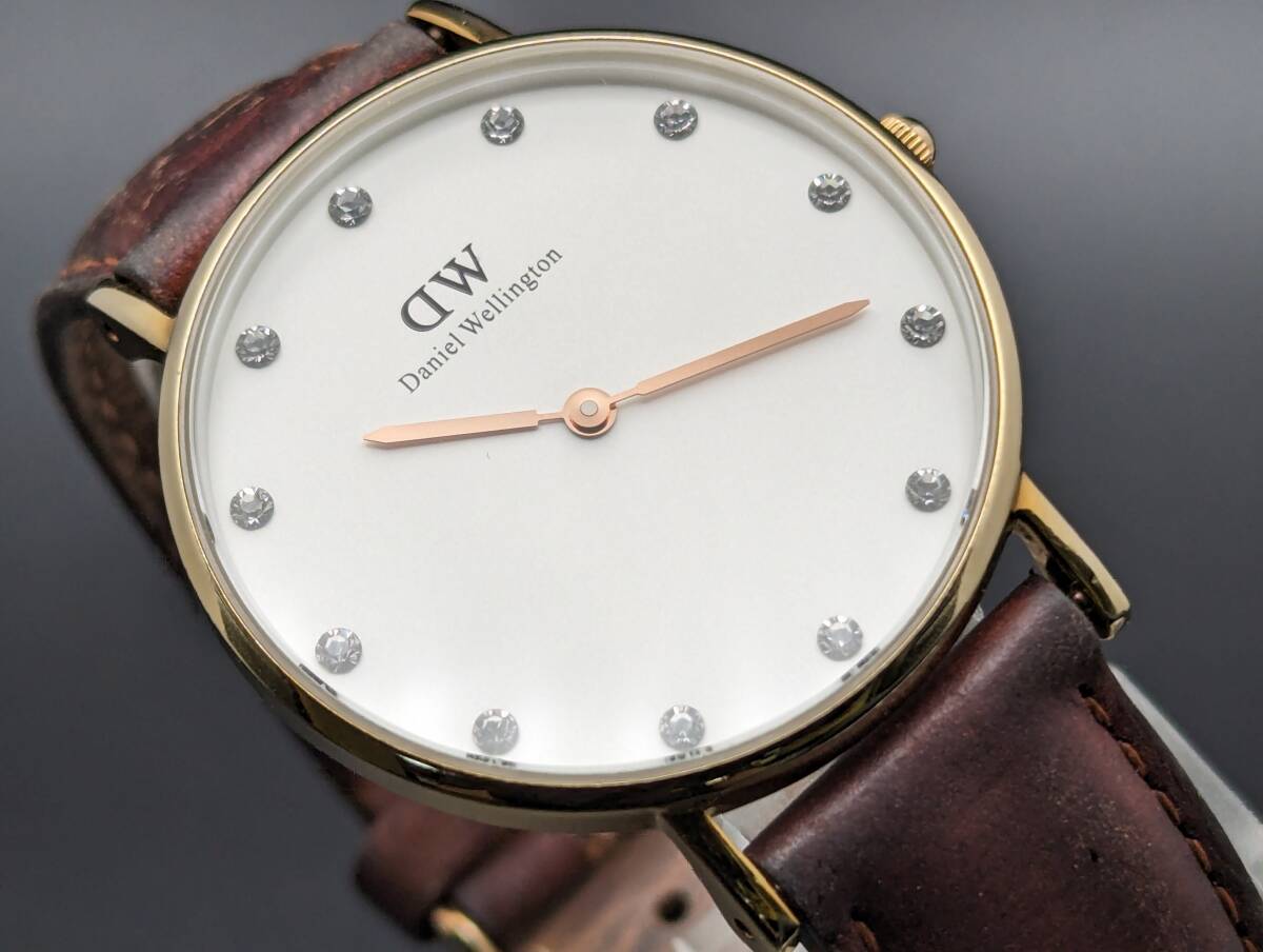 【中古 稼働品】 DW Daniel Wellington ダニエルウェリントン 2針 レディース クォーツ 電池交換済 腕時計 現状品 (k-0575)_画像9