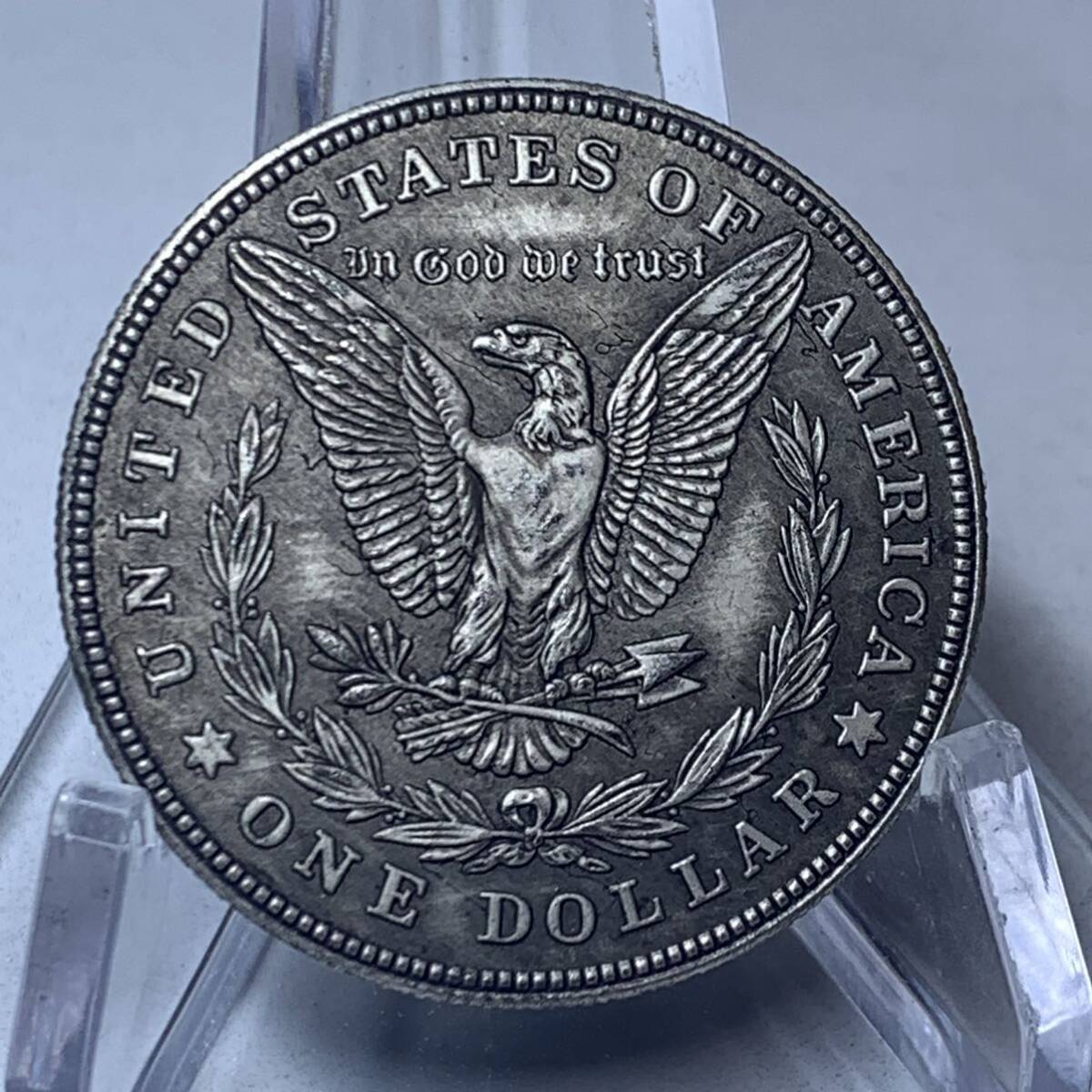 WX1385流浪幣 髏 天眼 鷹紋 外国硬貨 貿易銀 海外古銭 コレクションコイン 貨幣 重さ約23g_画像4