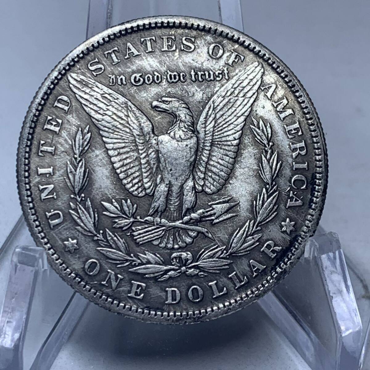 WX1386流浪幣 戦士 天眼 鷹紋 外国硬貨 貿易銀 海外古銭 コレクションコイン 貨幣 重さ約23g_画像4