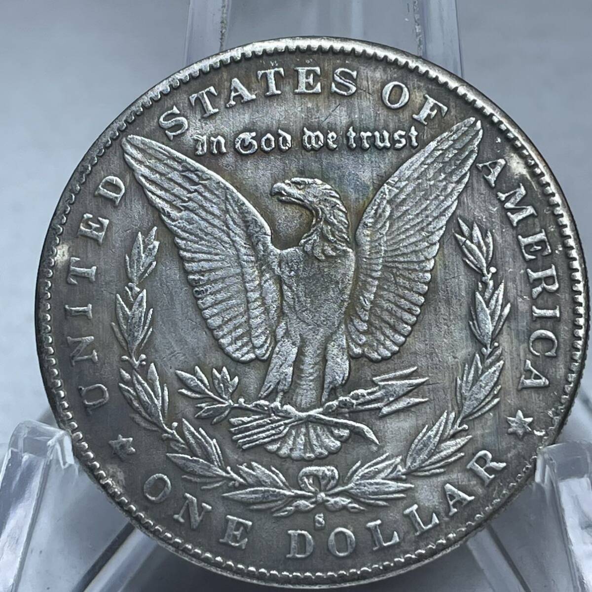WX1432流浪幣 戦士 天眼 鷹紋 外国硬貨 貿易銀 海外古銭 コレクションコイン 貨幣 重さ約21gの画像4