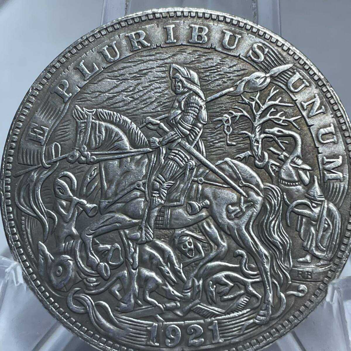 WX1432流浪幣 戦士 天眼 鷹紋 外国硬貨 貿易銀 海外古銭 コレクションコイン 貨幣 重さ約21gの画像1