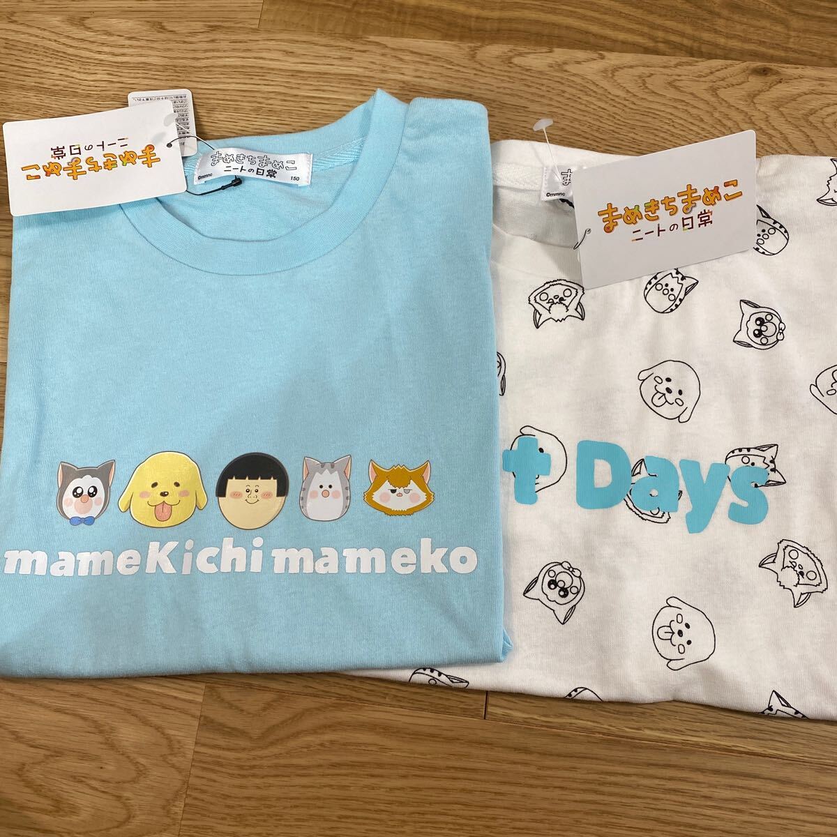 まめきちまめこ　半袖Tシャツ 150_画像1