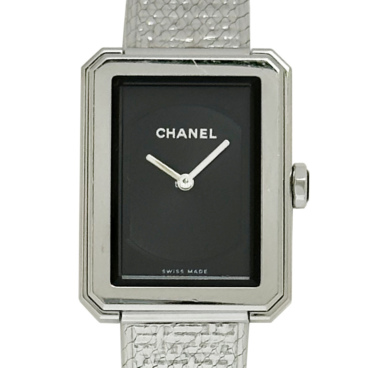 値下げ CHANEL シャネル H4876 Boyfriend Tweed ボーイフレンド ブラック クオーツ J57575_画像1