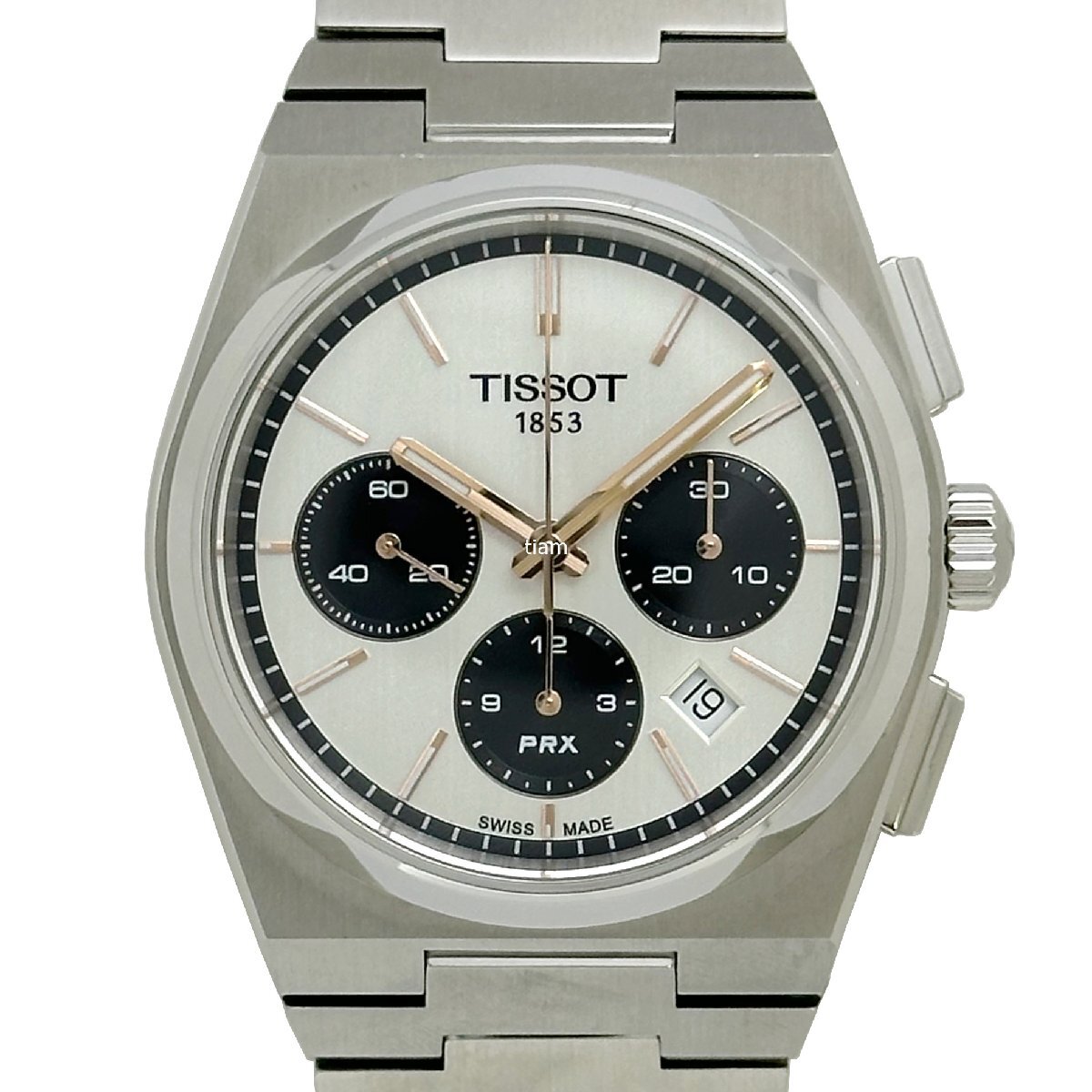 Tissot ティソ T137.427.11.011.00 PRX AUTOMATIC シルバー 自動巻き J59170_画像1