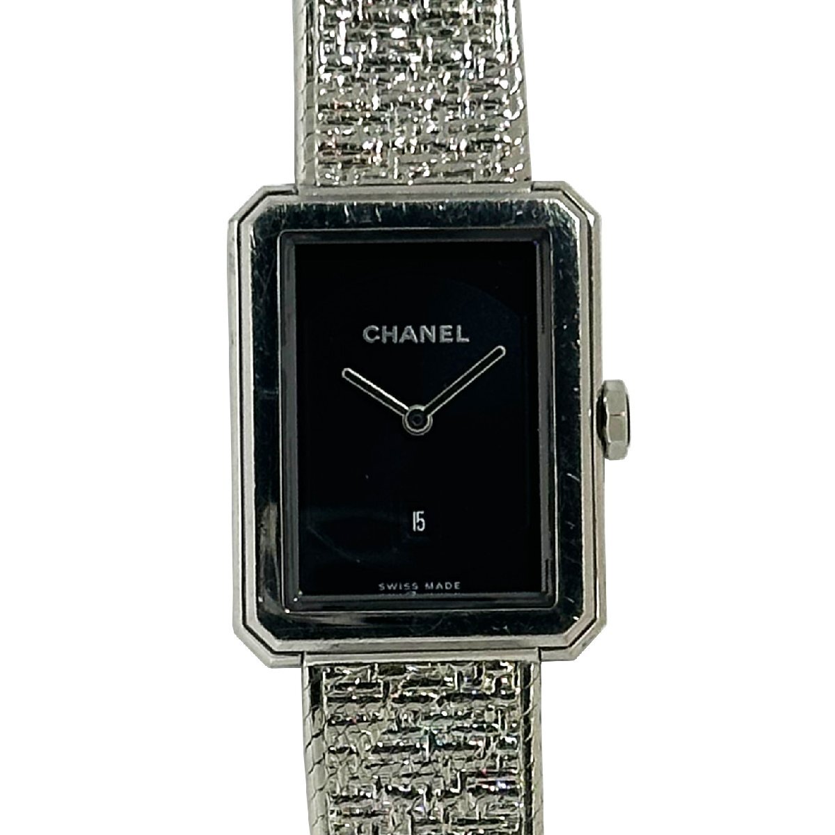 値下げ CHANEL シャネル H4878 Boyfriend ボーイフレンド ブラック クオーツ J55974_画像1