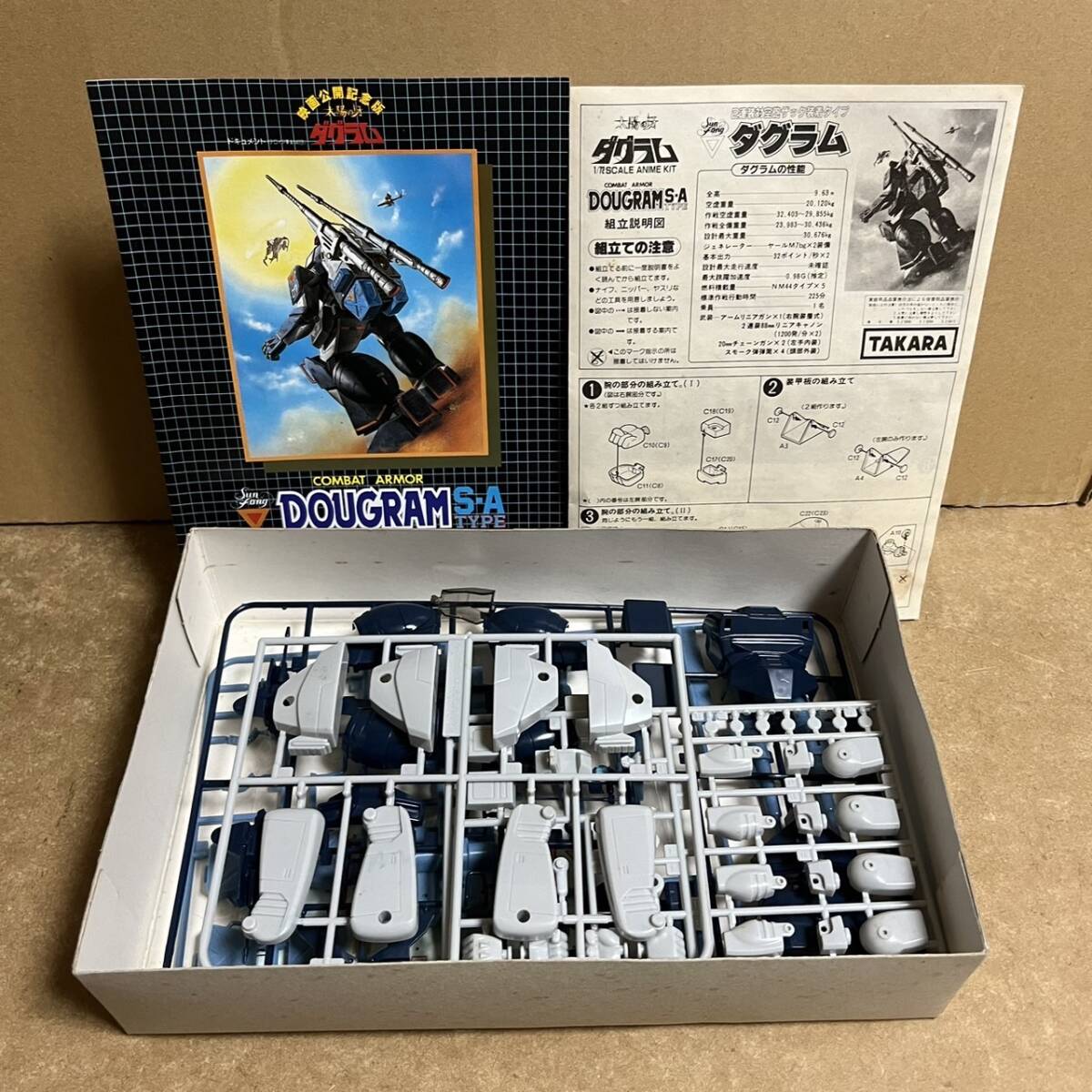 貴重！ 当時モノ タカラ 1/72 ダグラム 2連装対空砲ザック装着タイプ ！ ( 太陽の牙ダグラム _画像2