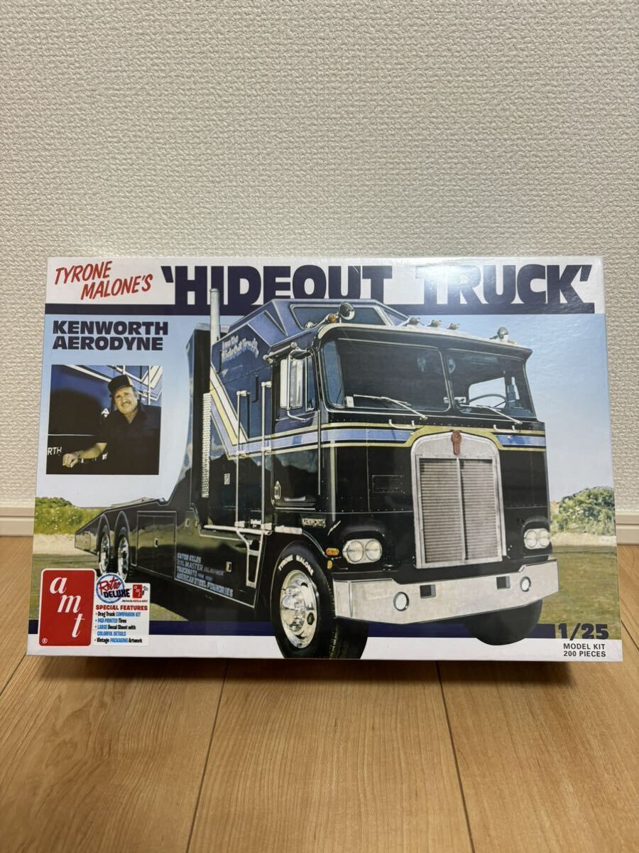 売切 amt 1/25 'HIDEOUT TRUCK' KENWORTH CUSTOM DRAG TRUCK TRANSPORTER 海外プラモデル タイロン・マローン トランスポーター AMT1158の画像1