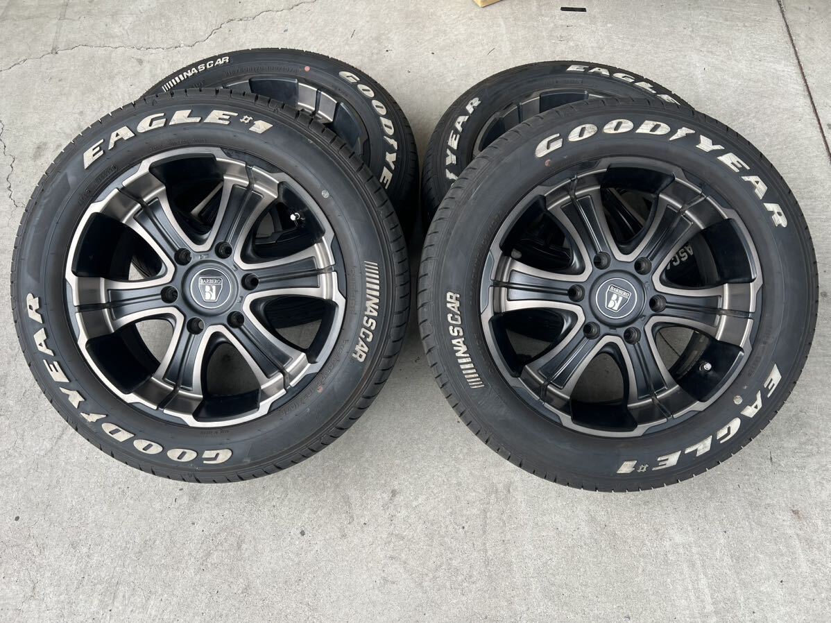 ハイエース クリムソン BARBERO W-DEEPS 17インチ 6.5J インセット+38 215/60R17 グッドイヤー ナスカーの画像1