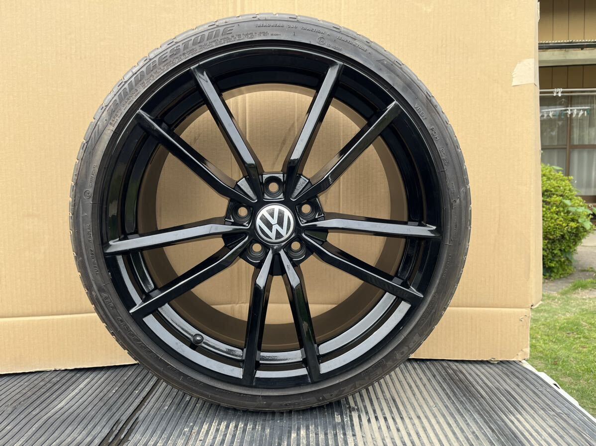 【送料着払】vw フォルクスワーゲン ゴルフ プレトリア ホイール 19インチx8.5J & POTENZA S001 235/35R19 4本 社外品 中古_画像3