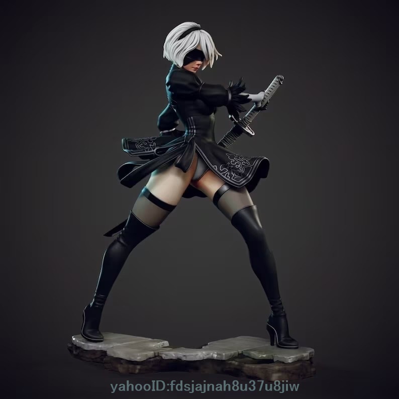 【SEAL限定商品】 樹脂 ニーアオートマタ 構えver 2B 22cm レジン ガレージキット ガレキ その他