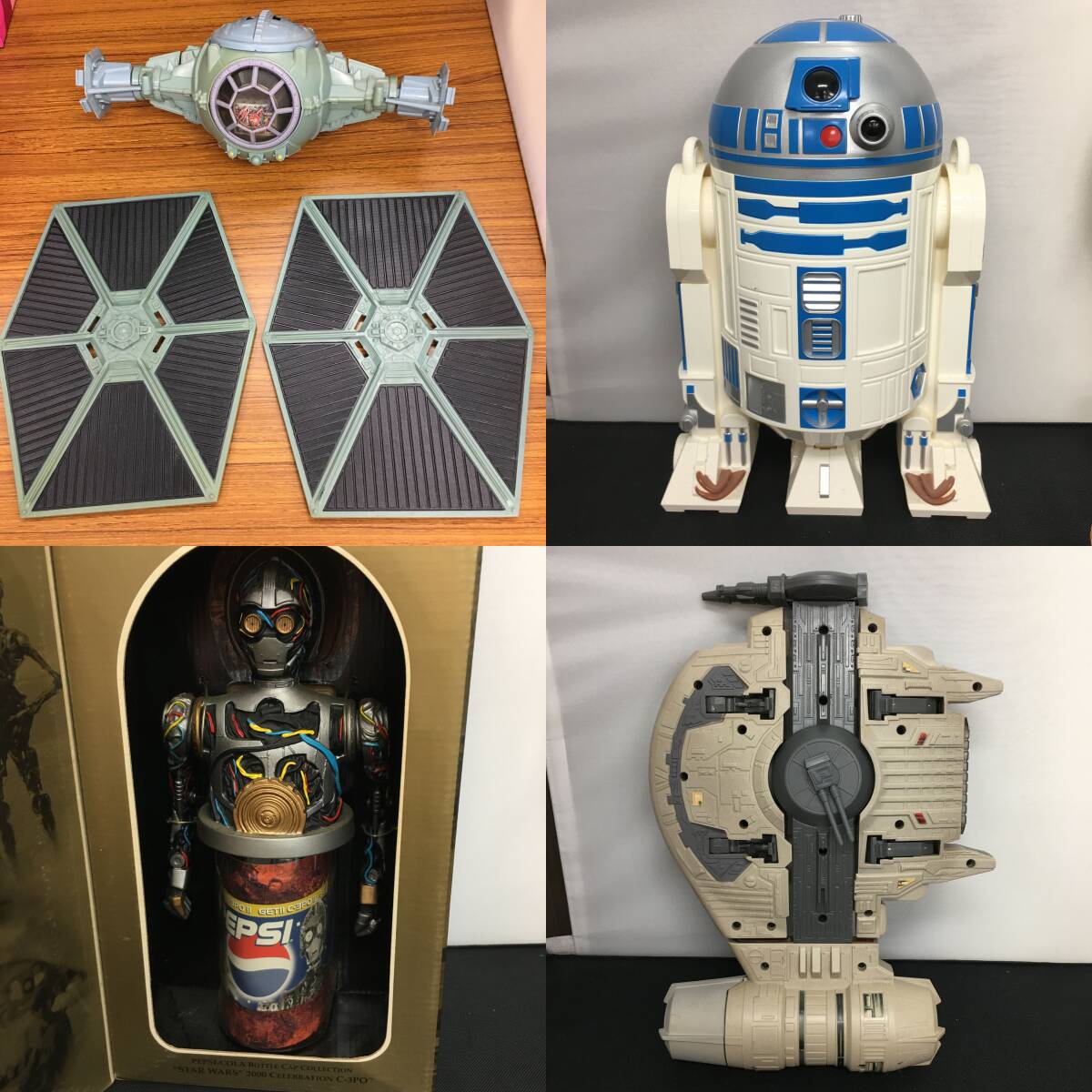 スターウォーズ 玩具 フィギュア まとめ／R2-D2 ミレニアムファルコン IG-88 エックスウィング ダースベイダー チューバッカ 他 現状品の画像3