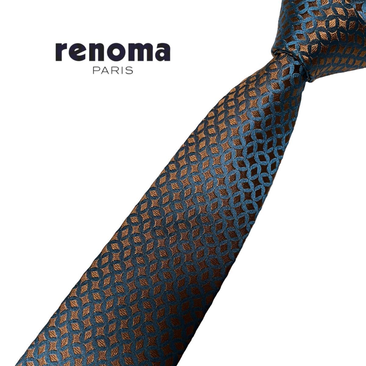 renoma ネクタイ やや細身 小紋柄 レノマ USED 中古 m913_画像1