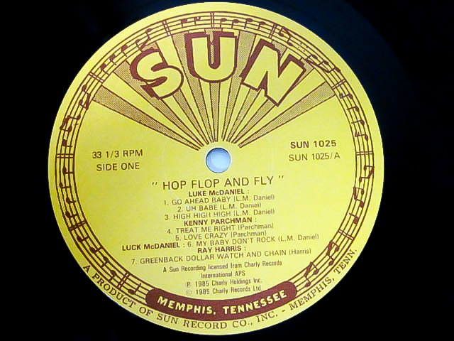 美盤 良好!!! ★ 廃盤 LP レコード ★ 1985年 UK盤 ★ HOP FLOP AND FLY ★ Sun Record Company サンレコード ロカビリー Rockabilly 50's_画像2