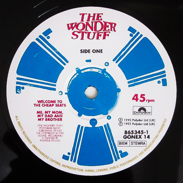 極美盤★ 廃盤 12' レコード ★ 入手困難 超人気 クラブヒット 収録 1992年 オリジナル盤 THE WONDER STUFF ★ ロンドンナイト パンク天国の画像6