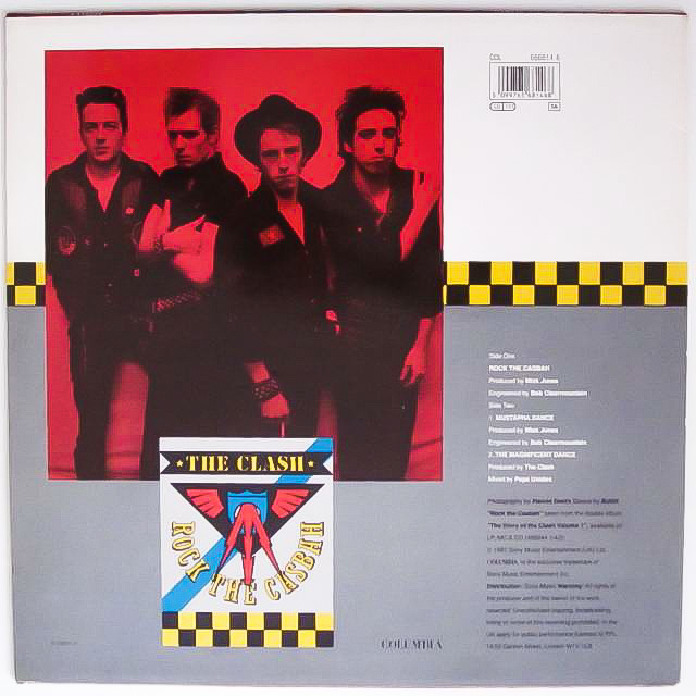 廃盤 12 レコード ★ 1991年 UK盤 ★超人気!!! クラブヒット 名曲 THE CLASH ザ クラッシュ ROCK THE CASBAH ★ ロンドンナイト パンク天国_画像2