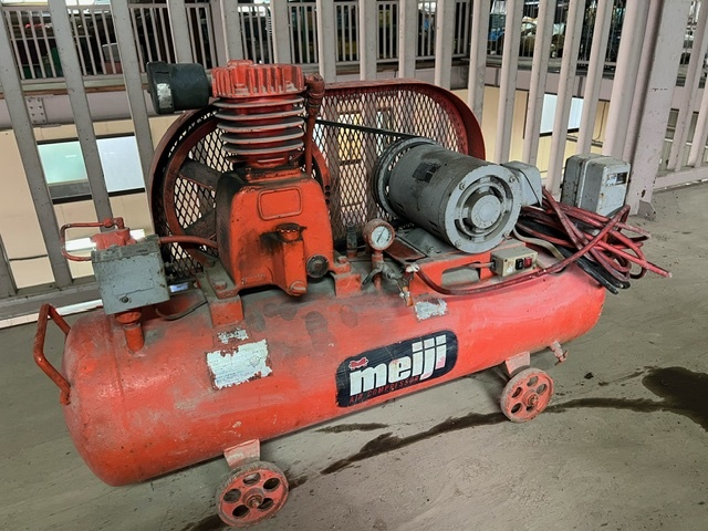 meiji/明治機械 2馬力(1.5kw) エアコンプレッサー GH-2A 71Lタンク 200V 空圧機器 エアーツール エアーコンプレッサー