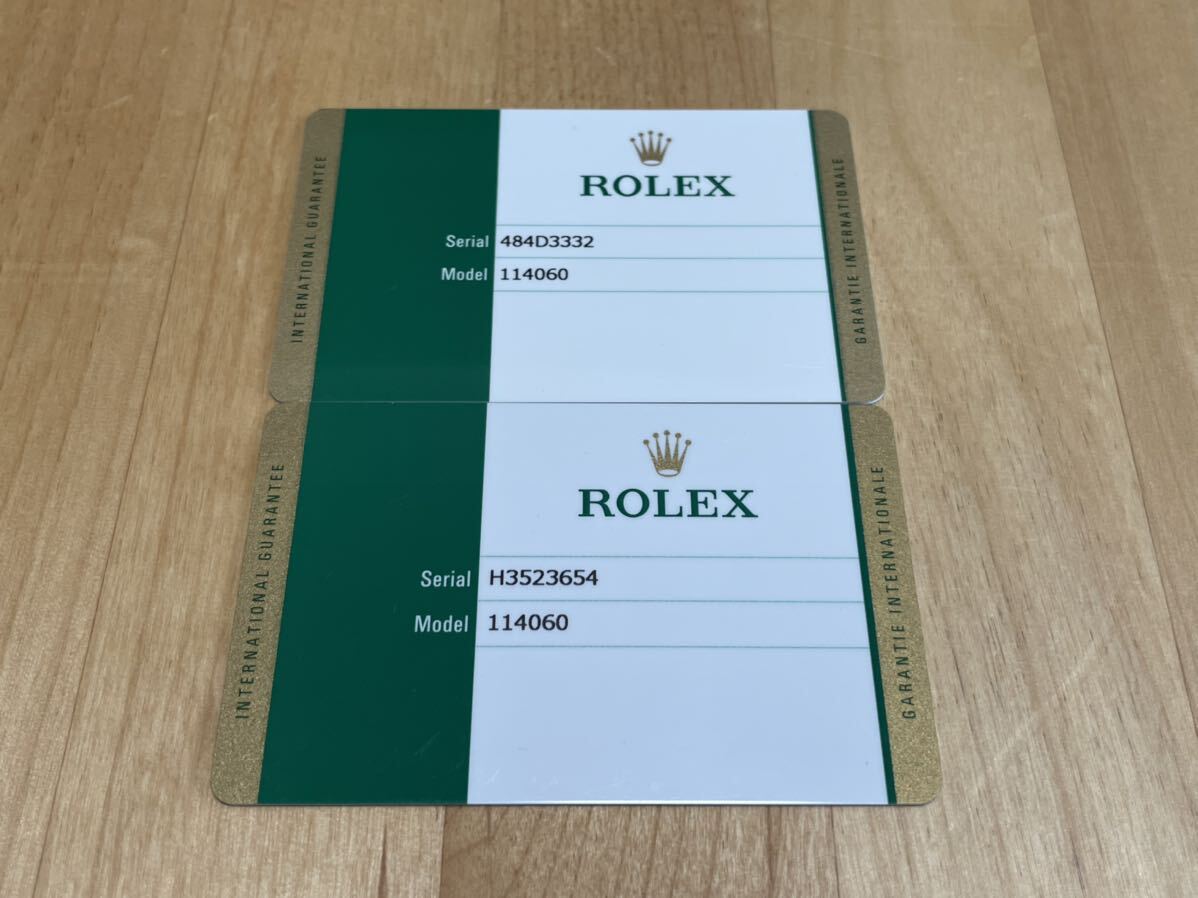 1円～ 売り切り ROLEX ロレックス GUARANTEE ギャランティカード 保証書 114060 2枚セット まとめの画像1