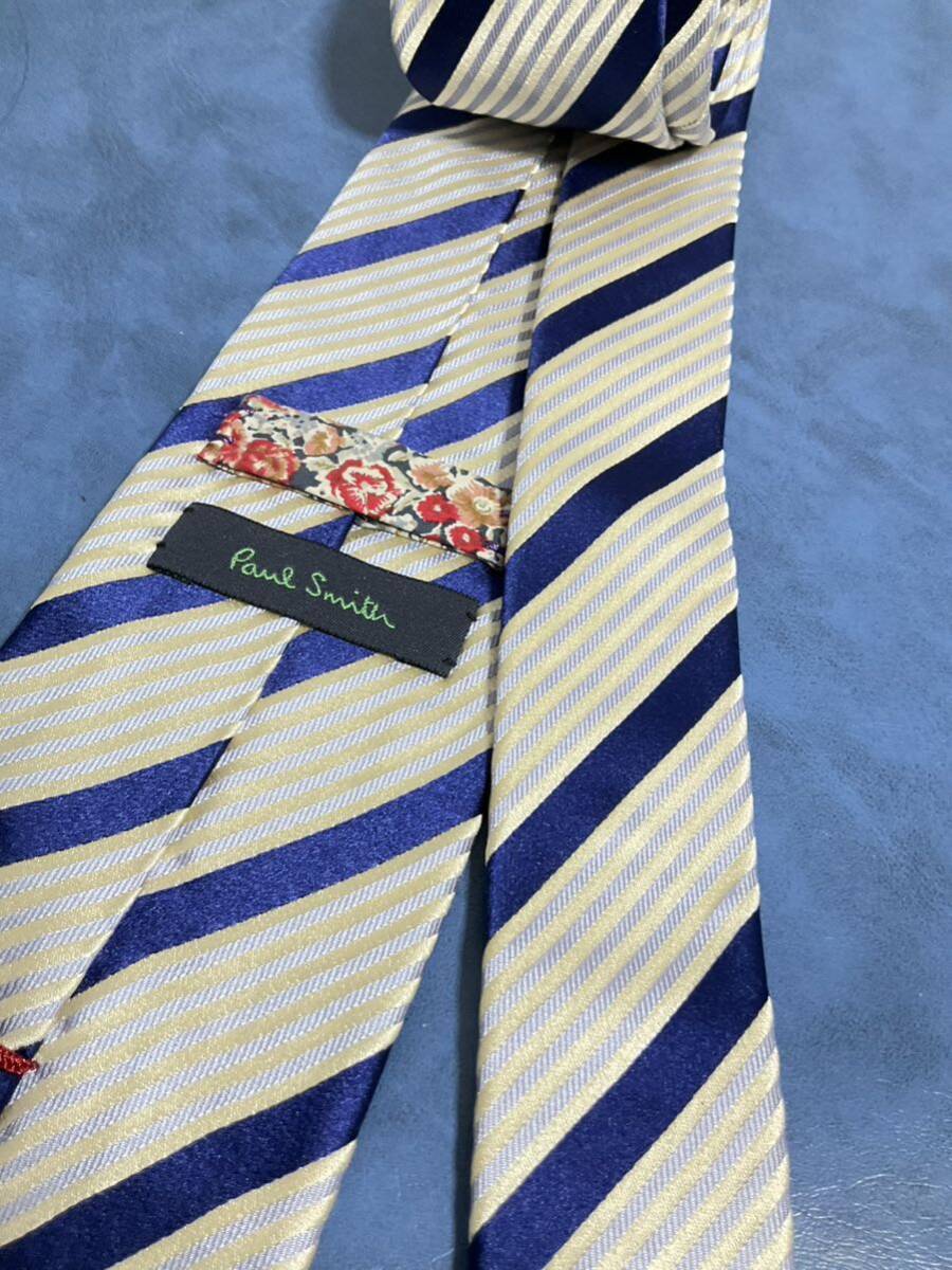  Paul Smith Paul Smith necktie blue group stripe pattern postage 185 jpy ( pursuit attaching ) brand necktie 