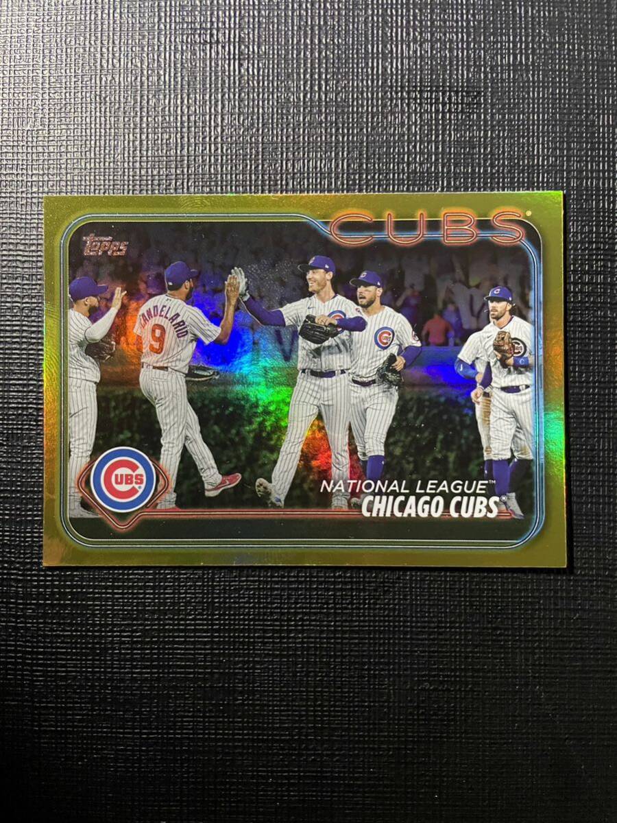 GOLDパラレル 2024 Topps series 1 one CHICAGO CUBS シカゴ・カブス #165 鈴木誠也、今永昇太所属 Cody Bellinger 金パラレルの画像1