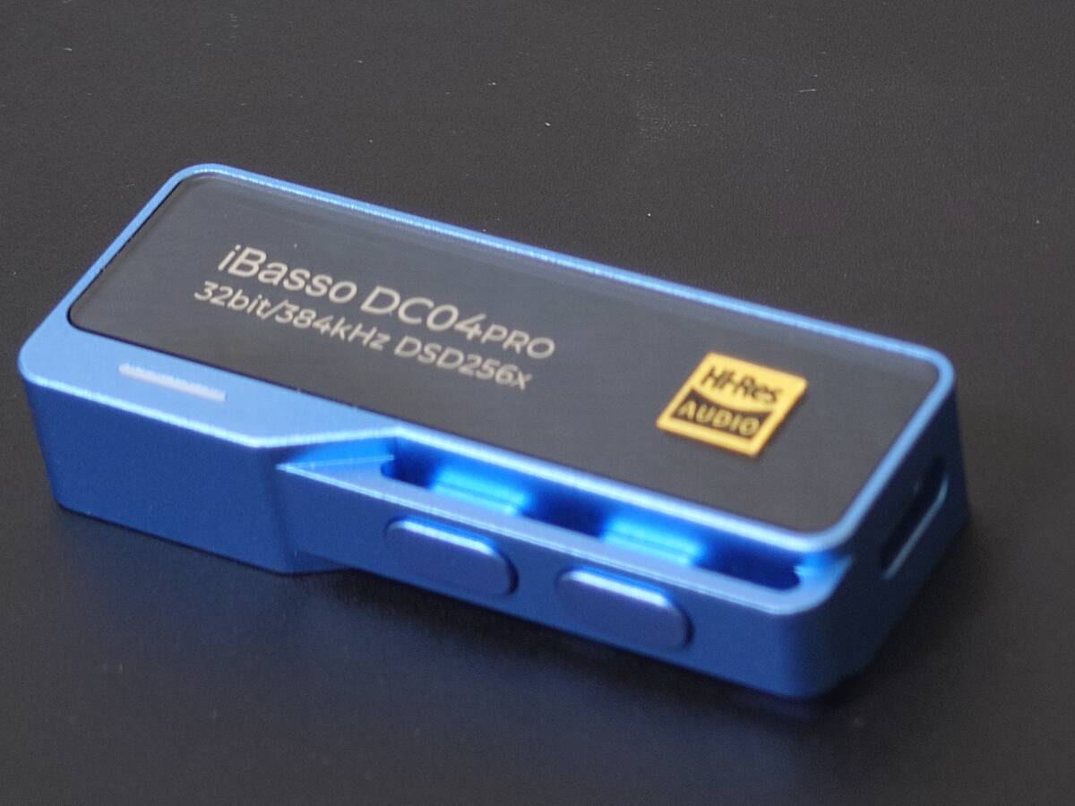 【送料無料】iBasso Audio DC04PRO アイバッソ TypeC タイプC USB DAC ポータブル 小型 アンプ ブルー【美品】_画像2