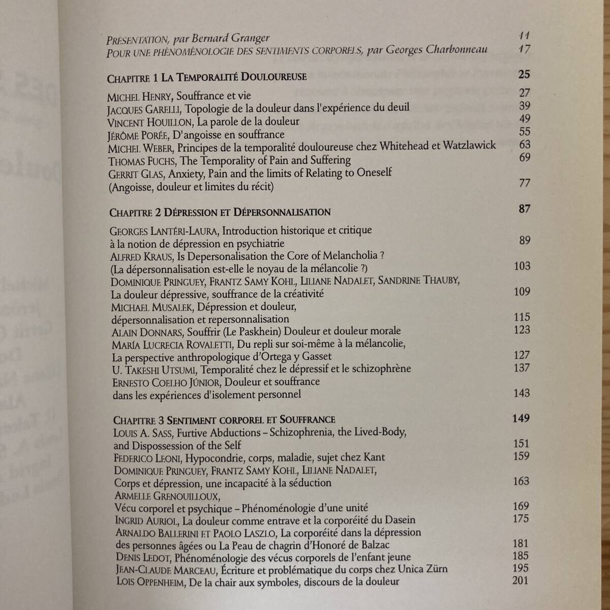 【仏語洋書】PHENOMENOLOGIE DES SENTIMENTS CORPORELS / B.Granger, G.Charbonneau（監）【現象学】_画像5