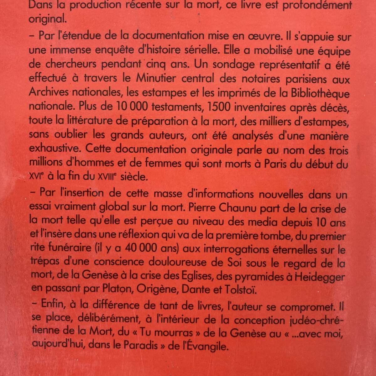 【仏語洋書】La mort a Paris / ピエール・ショーニュ Pierre Chaunu（著）【フランス史】_画像3