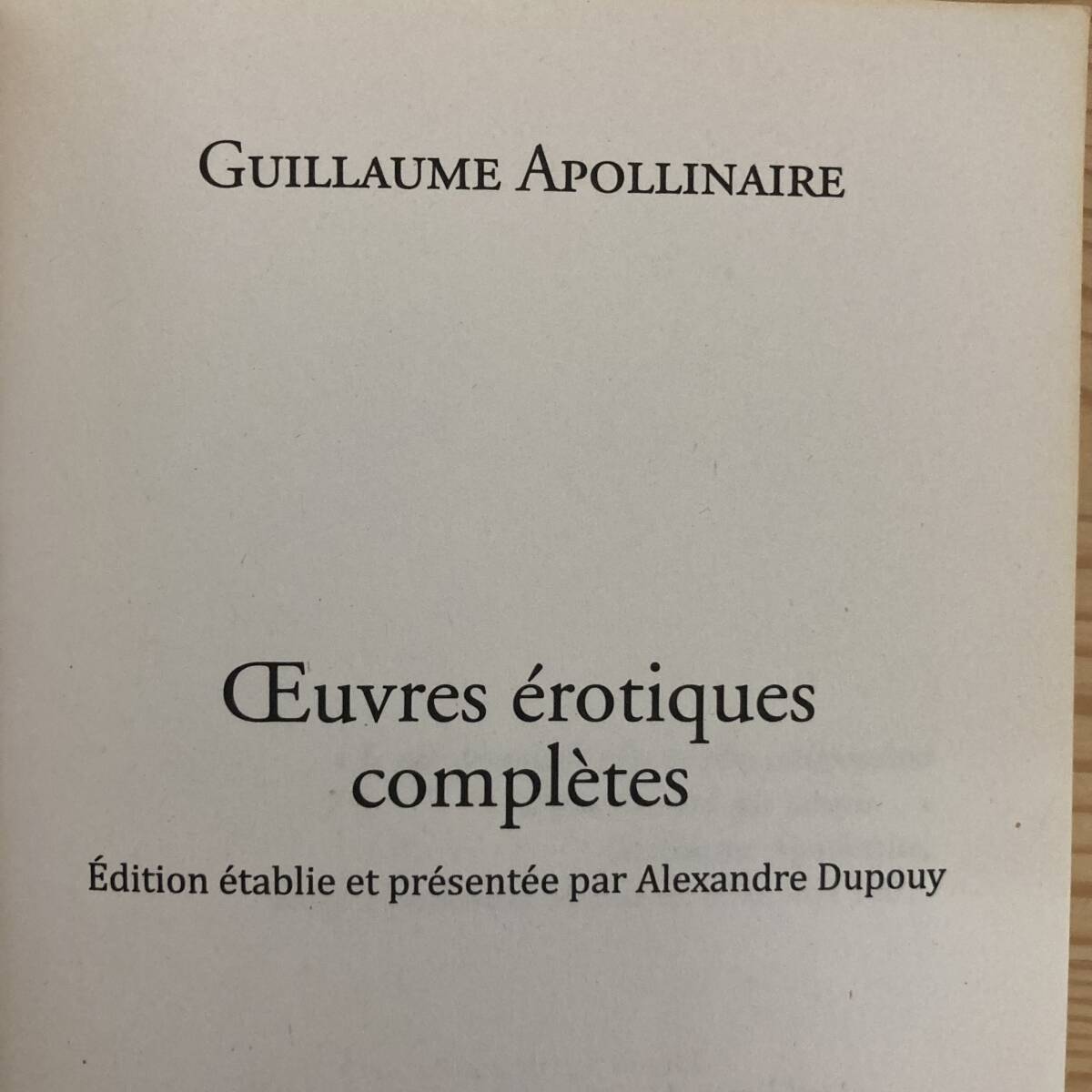 【仏語洋書】OEUVRES EROTIQUES COMPLETES / ギヨーム・アポリネール Guillaume Apollinaire（著）Alexandre Dupouy（編）の画像4