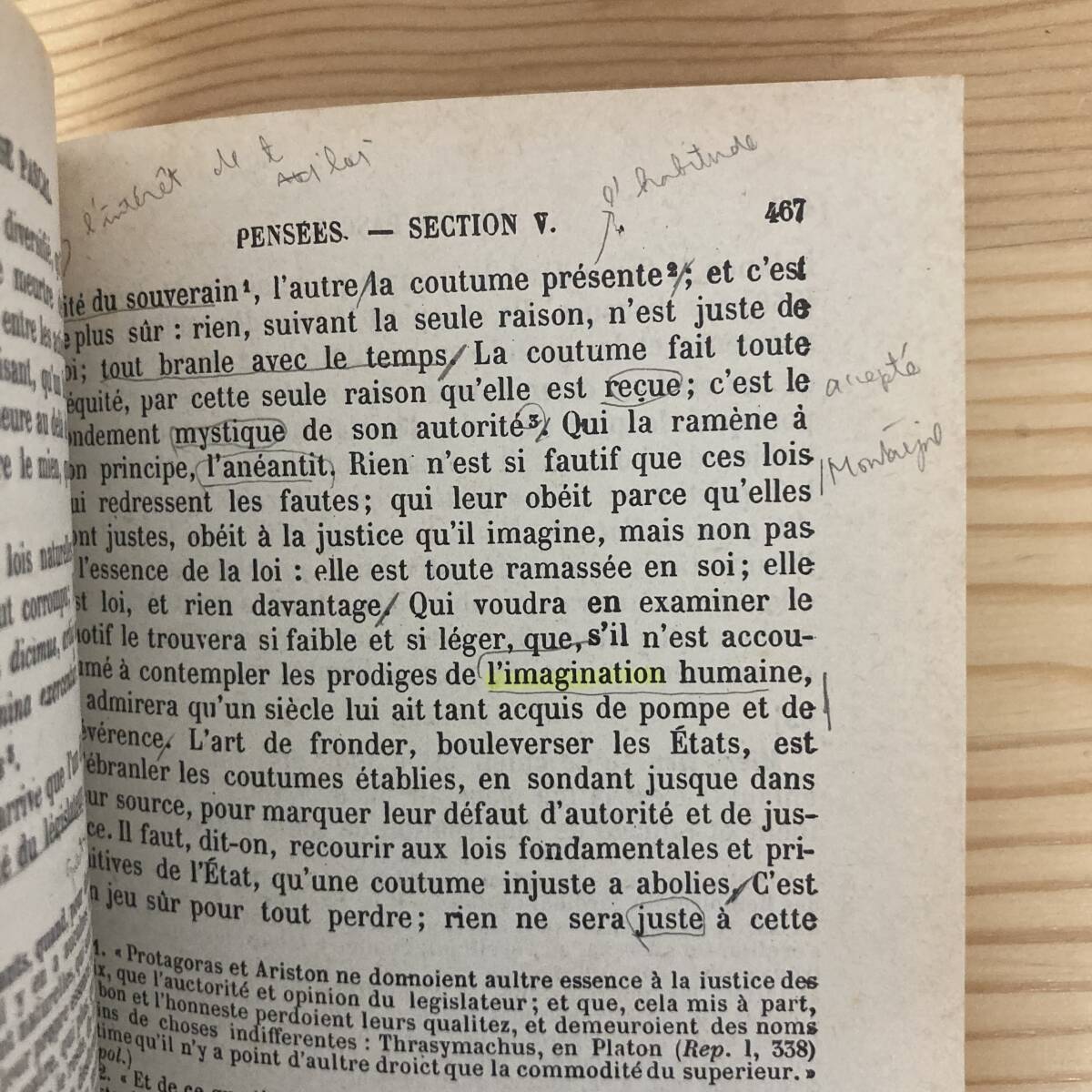 【仏語洋書】パンセ PENSEES ET OPUSCULES / ブレーズ・パスカル（著）レオン・ブランシュヴィック（編註）_画像2