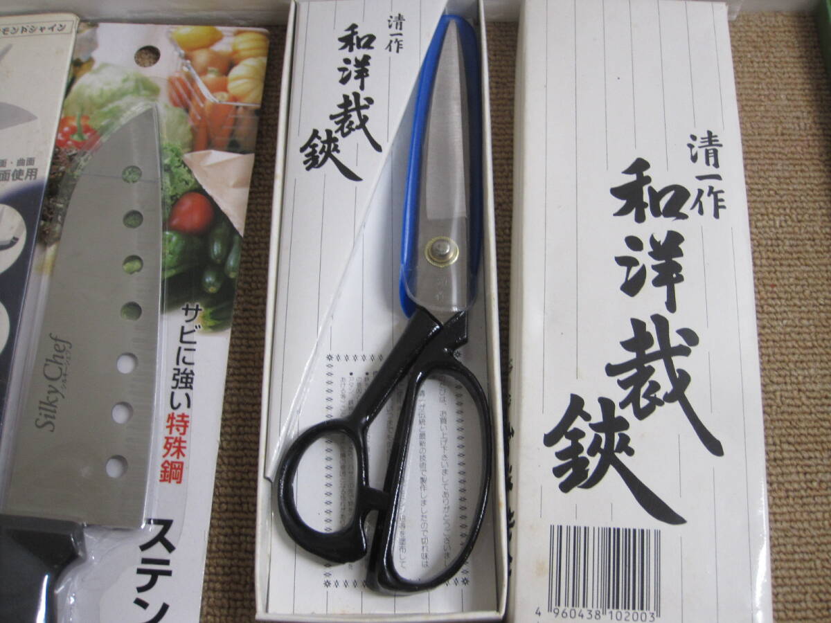 ★2/キッチン雑貨まとめて★銅おろし金 ゾーリンゲン ピーラー 包丁研ぎ 裁ちばさみ 清一作 鋏 包丁 ダイヤモンドシャイン ほか★の画像7