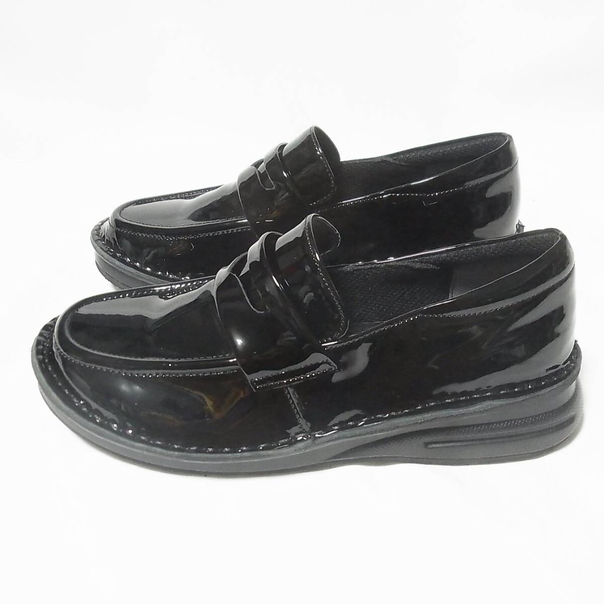  не использовался Dolce натуральный кожа сделано в Японии Loafer type Town обувь 22.5cm/ широкий 3E обычная цена 19250 иен действующий товар *Doruche чёрный кожа мягкость * спортивные туфли 