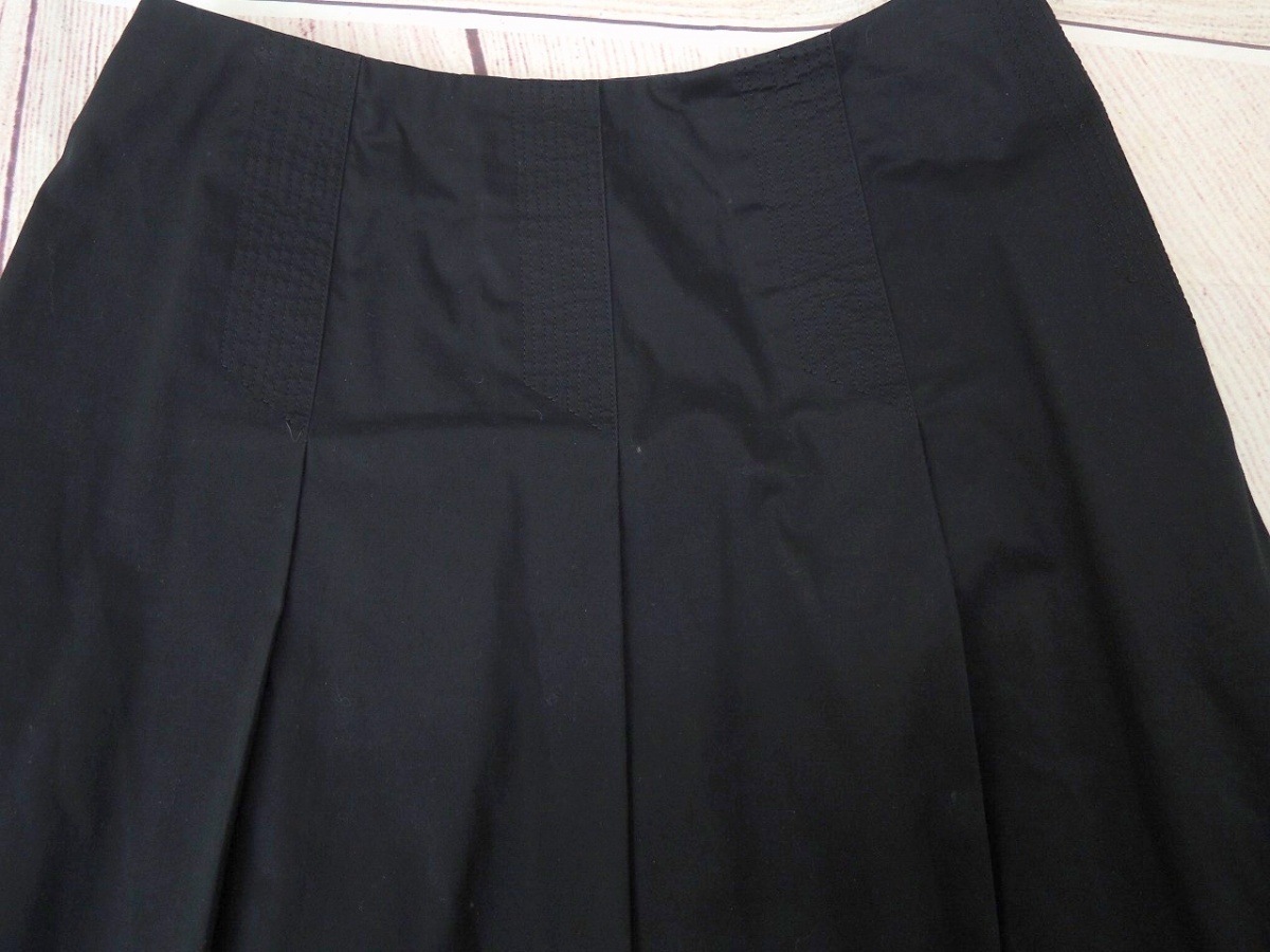 ISSEY MIYAKE FETE イッセイミヤケフェット スカート ブラック 綿95% ポリウレタン5% PLEATS PLEASE プリーツプリーズの画像3