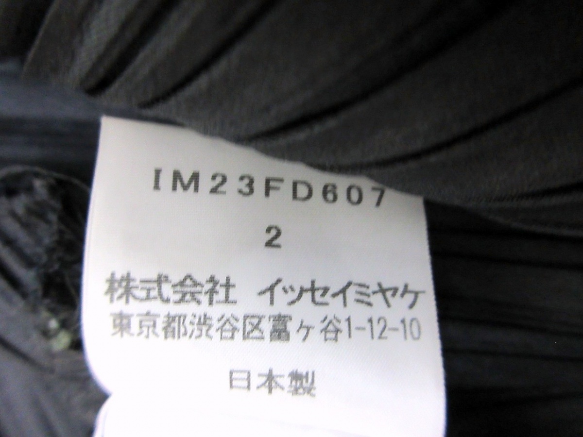 ISSEY MIYAKE イッセイミヤケ プリーツデザインシャツジャケット 2 IM23FD607 ブラック 日本製 PLEATS PLEASE プリーツプリーズの画像6