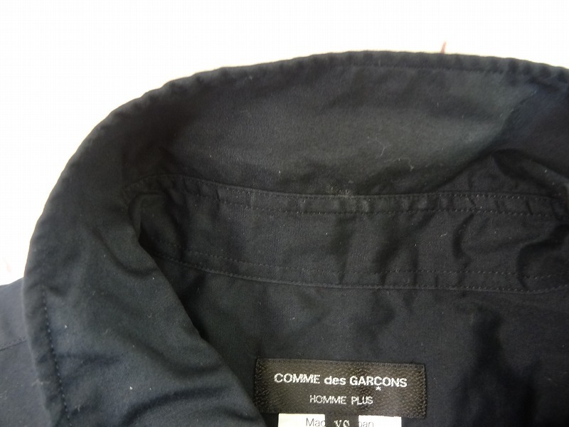 COMME des GARCONS HOMME PLUS コムデギャルソン オム プリュス ポケットデザインシャツ ブラック 綿100% XS PE-B007 AD2009の画像5