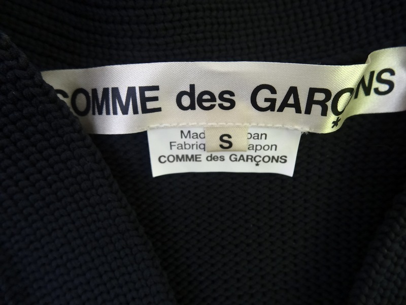 COMME des GARCONS コムデギャルソン デザインニットカーディガン ブラック ポリエステル100% S GC-N006 AD2018の画像7