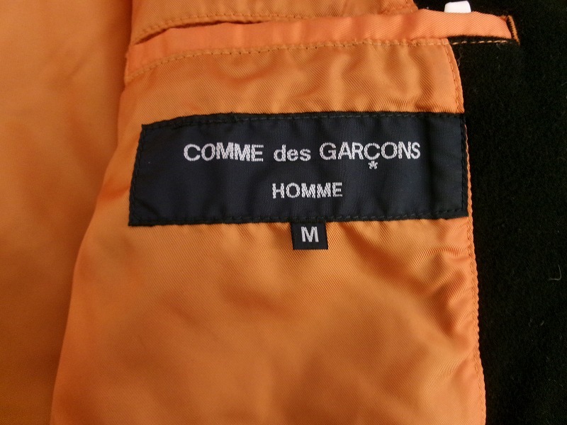 COMME des GARCONS HOMME コムデギャルソン オム ウールジャケット ブラック 毛99% ナイロン1% M HP-J064 AD2005の画像7