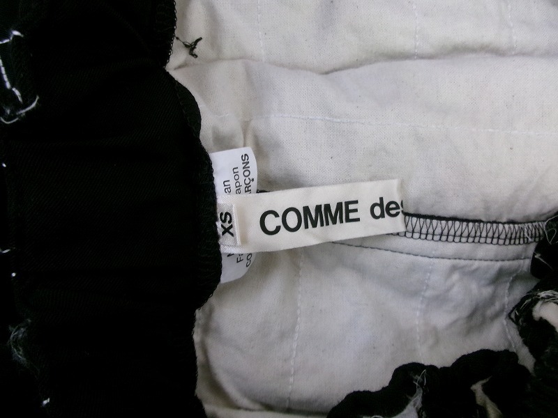 COMME des GARCONS コムデギャルソン デザインスカート ブラック 毛100% XS GA-S022 AD2017の画像5