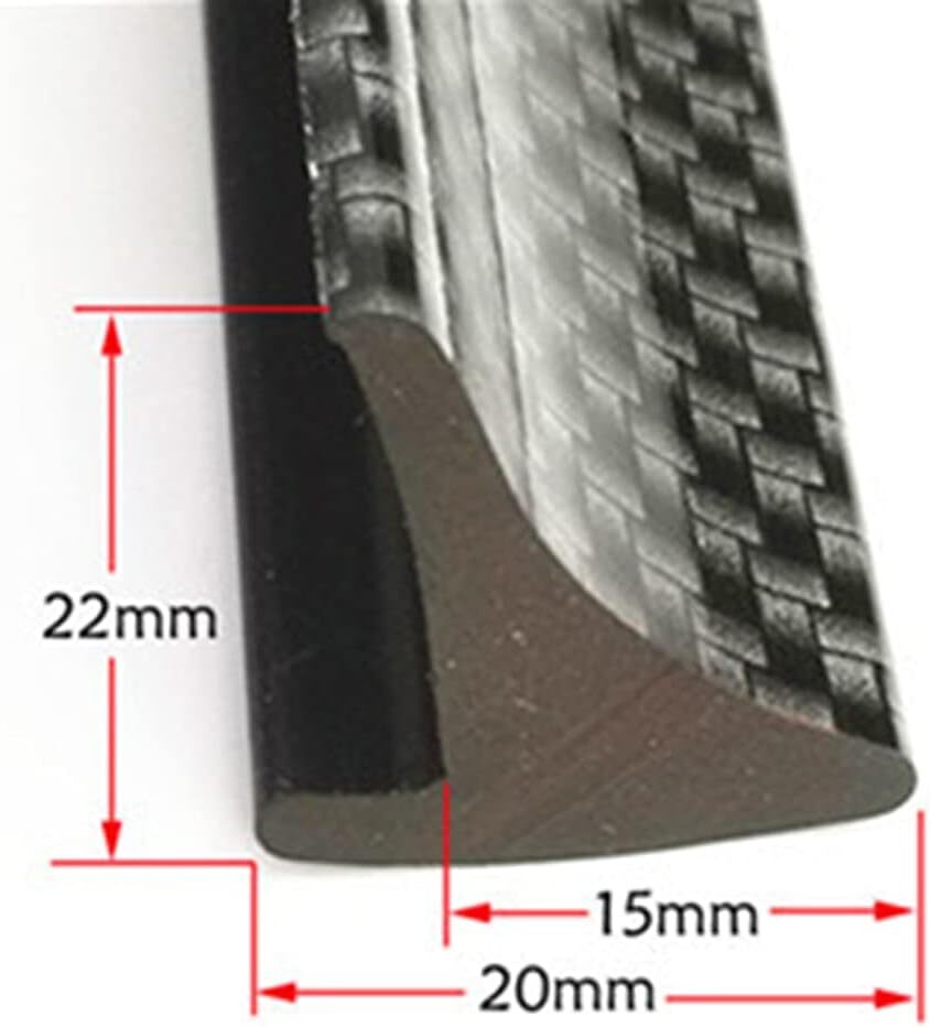 ピュアブラック オーバーフェンダー アーチモール 汎用 両面テープ貼付済 ハミタイ 保護 傷防止 2本セット (ピュアブラック)の画像9